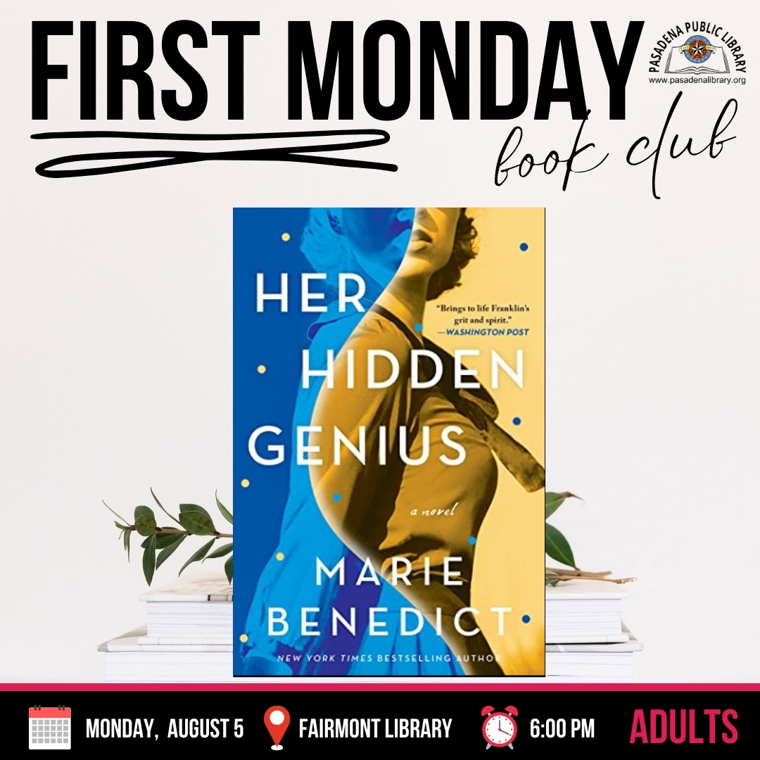 FAIRMONT: First Monday Book Club - "Her Hidden Genius" by Marie Benedict. 