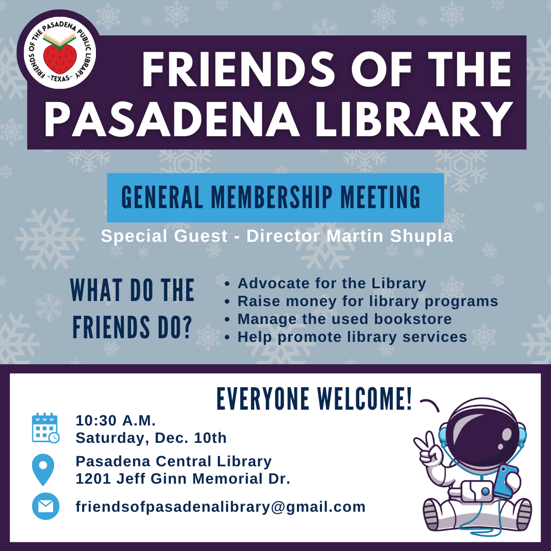 CENTRAL: Friends Membership Meeting -- State of the Library with Director Martin Shupla