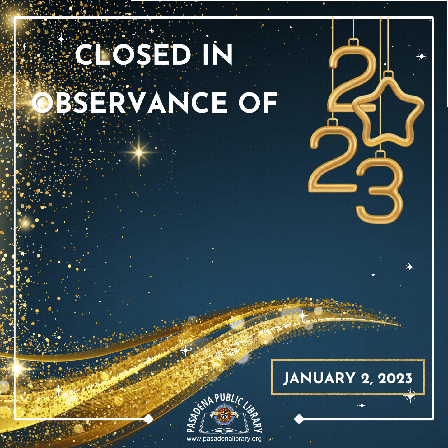 Closed in Observance of the New Year