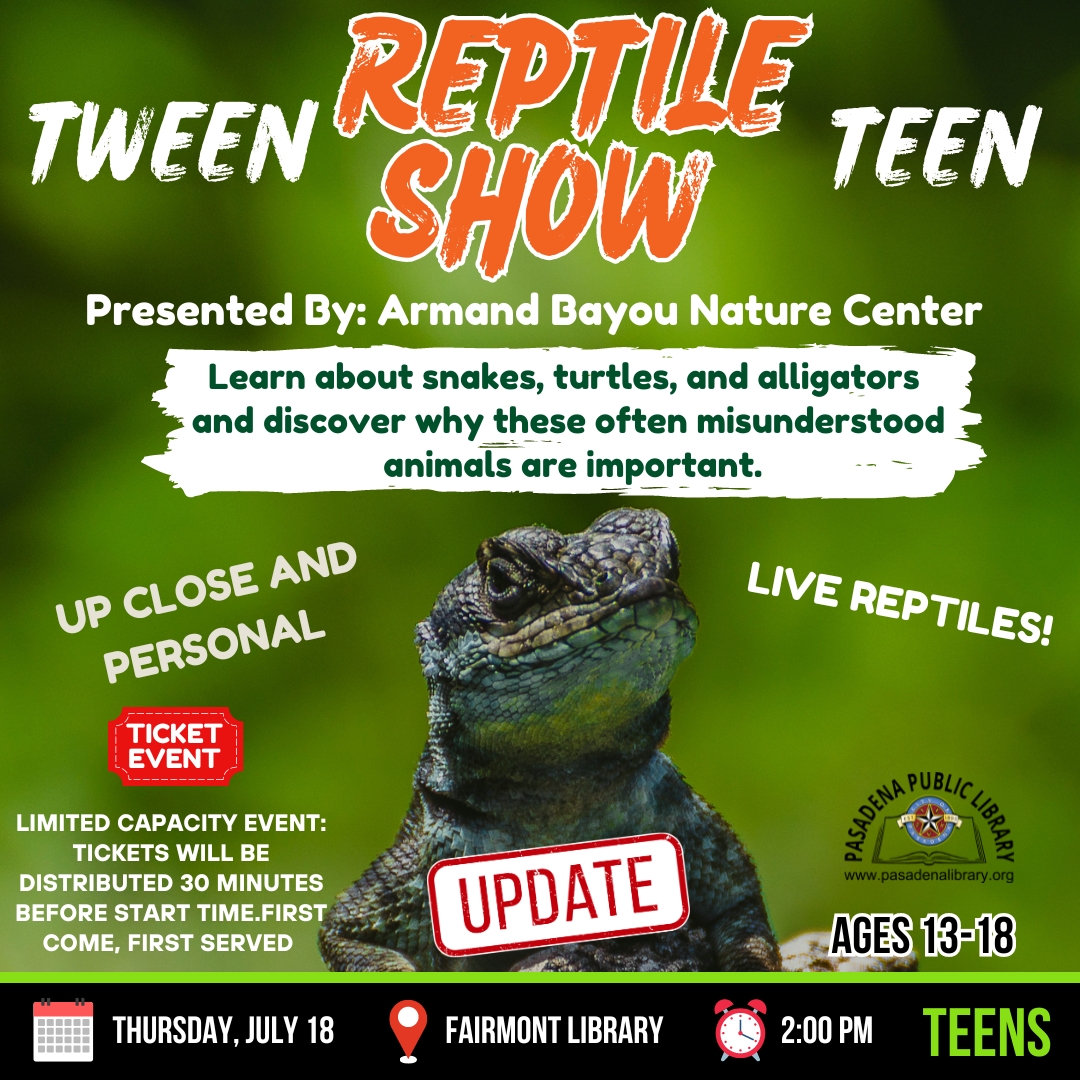 JULY 11 TEEN REPTILE SHOW