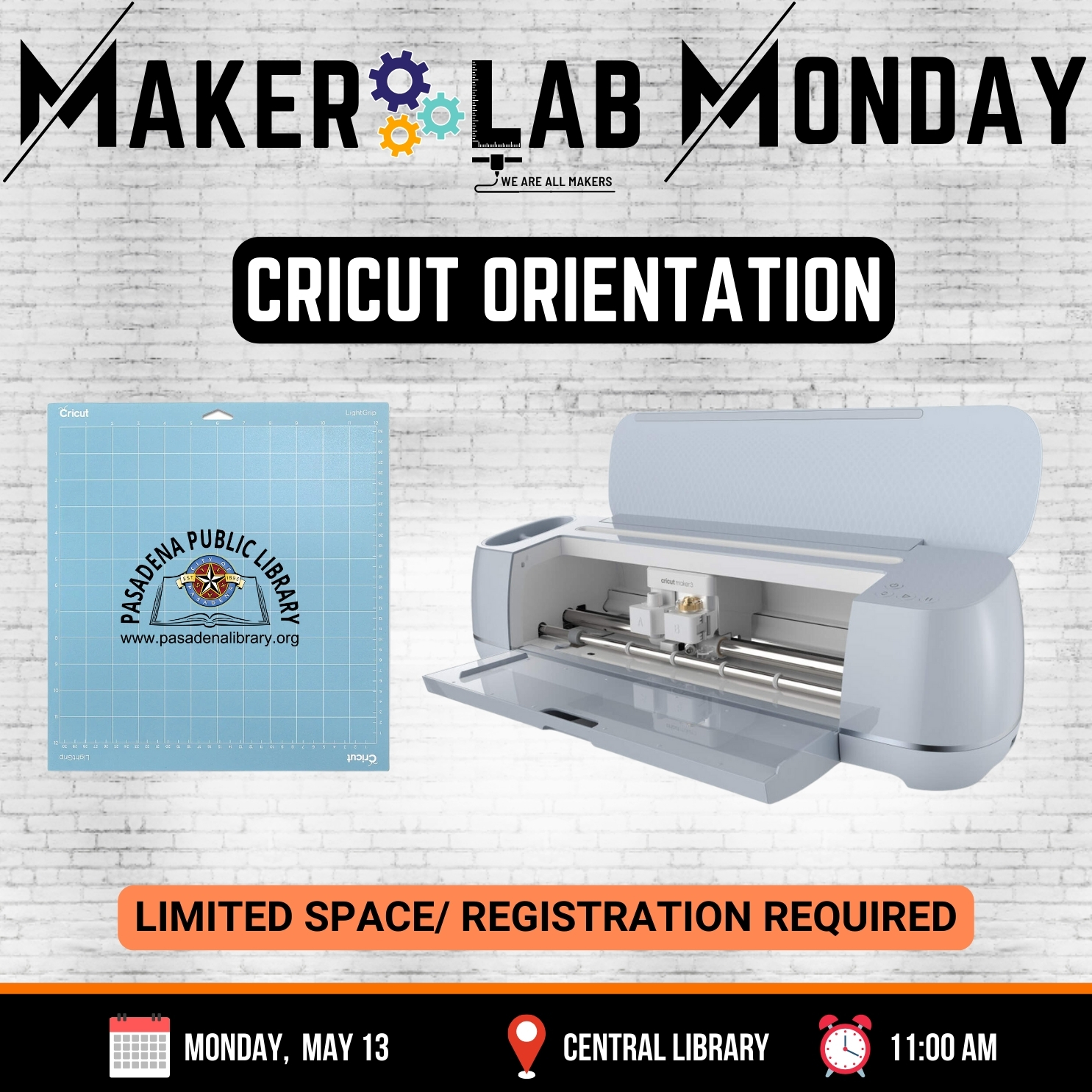 CENTRAL: Maker Lab Monday - Cricut Orientation