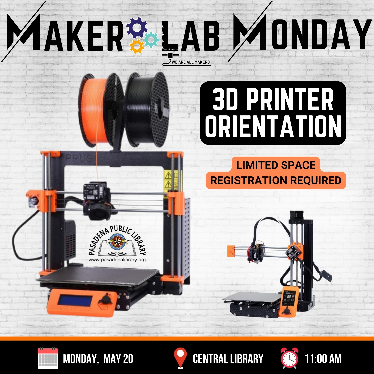 CENTRAL: Maker Lab Monday - 3d Printer Orientation