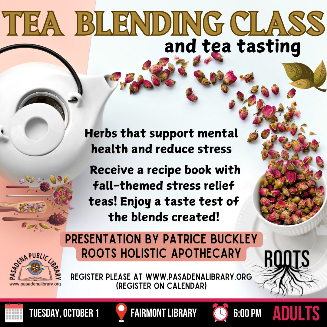 OCTOBER 1 TEA BLENDING CLASS