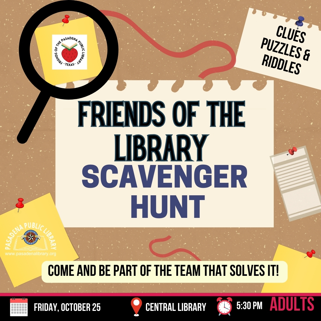 OCTOBER 25_ FRIENDS OF THE LIBRARY SCAVENGER HUNT