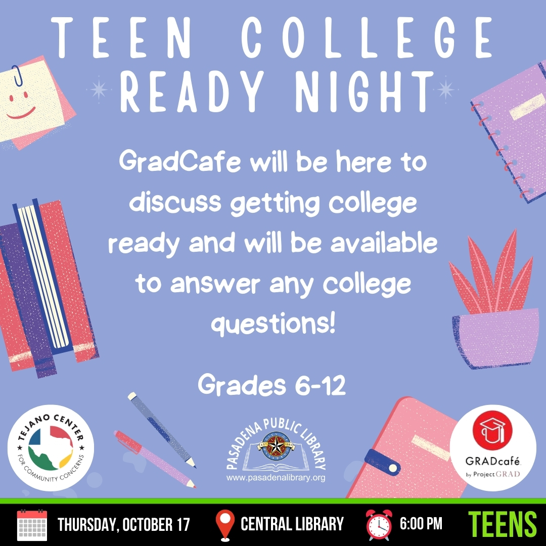 October 17 - Teen College  Ready Night