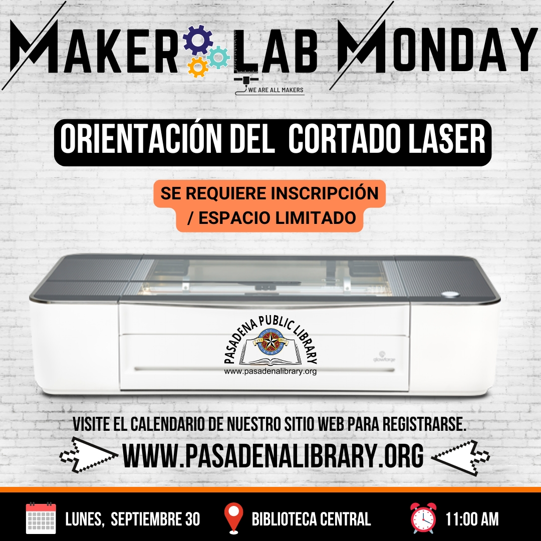 SEPTEMBER 30 Orientacion Cortador Laser