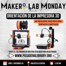 NOVEMBER 26_ ORIENTACION DE LA IMPRESORA 3D