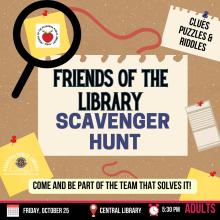 OCTOBER 25_ FRIENDS OF THE LIBRARY SCAVENGER HUNT